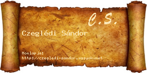 Czeglédi Sándor névjegykártya