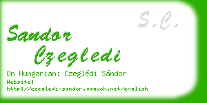 sandor czegledi business card