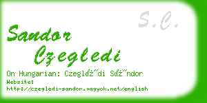 sandor czegledi business card